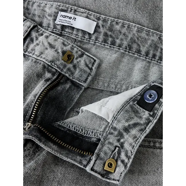 Name it NKFBELLA BARREL DNM JEANS 5518-BP Medium Grey Denim