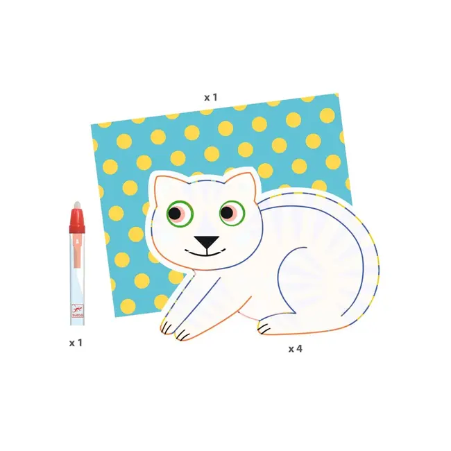 Djeco Kleuren met water - Dieren  Animalo-Ma