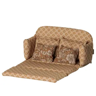 Maileg Sofa bed, Mouse, Large - Ocher