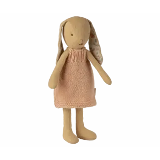 Maileg Bunny, Size 1 - Cream yellow - Knitted dress