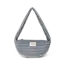 Stripy Wool Mini Cross Body Bag  Light Blue / Brown