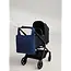 Denim Mom Bag  Dark Blue Red Hearts