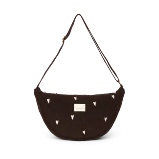 Teddy Adult Fanny Pack Hearts Chocolate