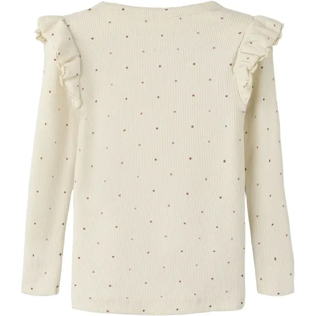 Lil' Atelier NMFGAGO KUO LS SLIM TOP LIL Turtledove DOT