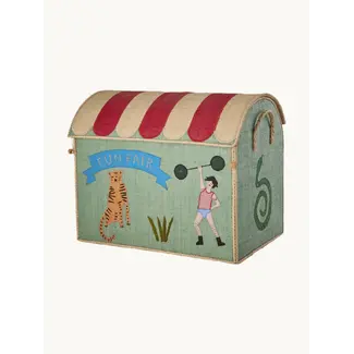 Rice Raffia Basket Mint Fun Fair Theme LARGE