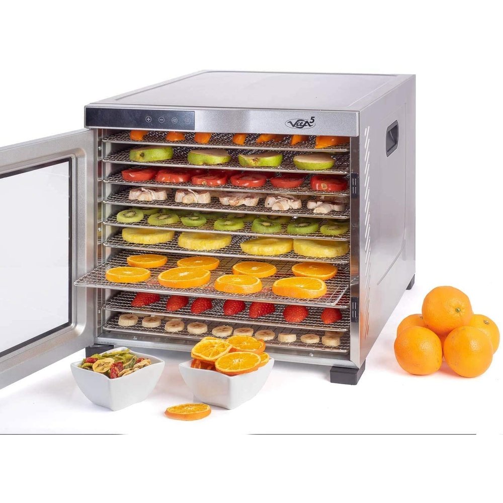 Déshydrateur Alimentaire Vita5 - 10 Plateaux Inox, 1000W | Parfait Pour Fruits, Viandes Et Légumes