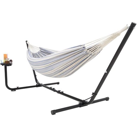 Vita5 Hamac Double en Coton avec Support / 205kg