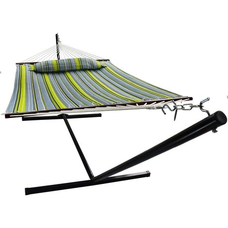 Vita5 Hangmat met Frame, Tot 2 Personen / 200 kg, 190 x 140 cm, Met kussen, UV-Resistant
