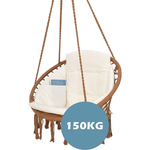Vita5 Vita5 Macrame Hanging chair - Brown