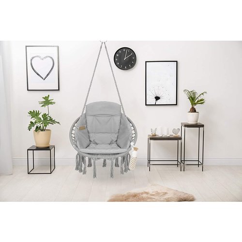Vita5 Vita5 Macrame Hanging chair - Gray