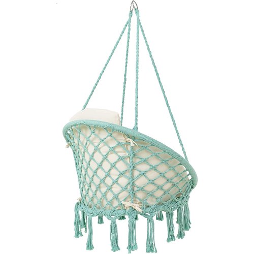 Vita5 Vita5 Macrame Hangstoel - Turquoise