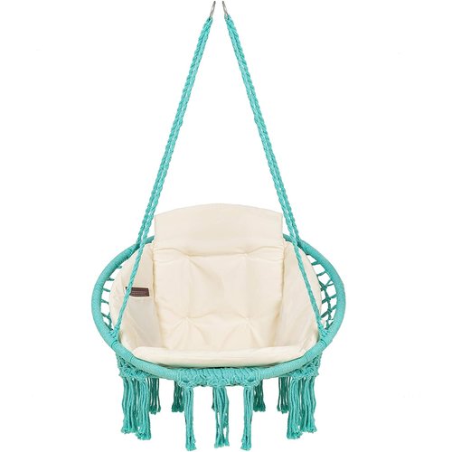 Vita5 Vita5 Macrame Hanging chair - Teal