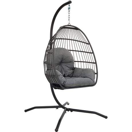 Vita5 Egg hangstoel met luxe kussen en standaard