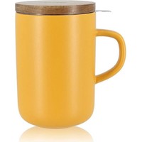 OGO - Tasse à thé avec passoire et couvercle - Jaune