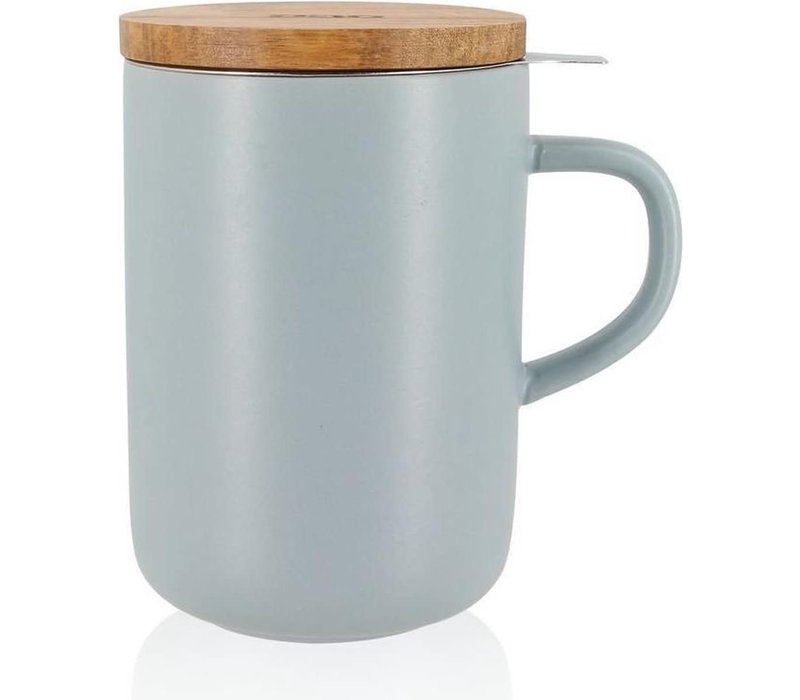 OGO - Tasse à thé avec passoire et couvercle - gris