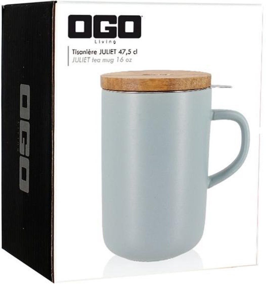 OGO - Tasse à thé avec passoire et couvercle - Blanc - Good Food Shop