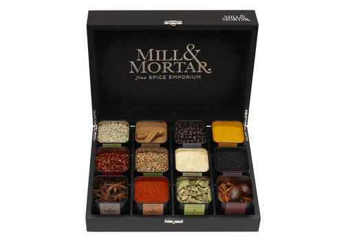 Mill & Mortar Specerijen Deluxe Spice Chest (12 tins)