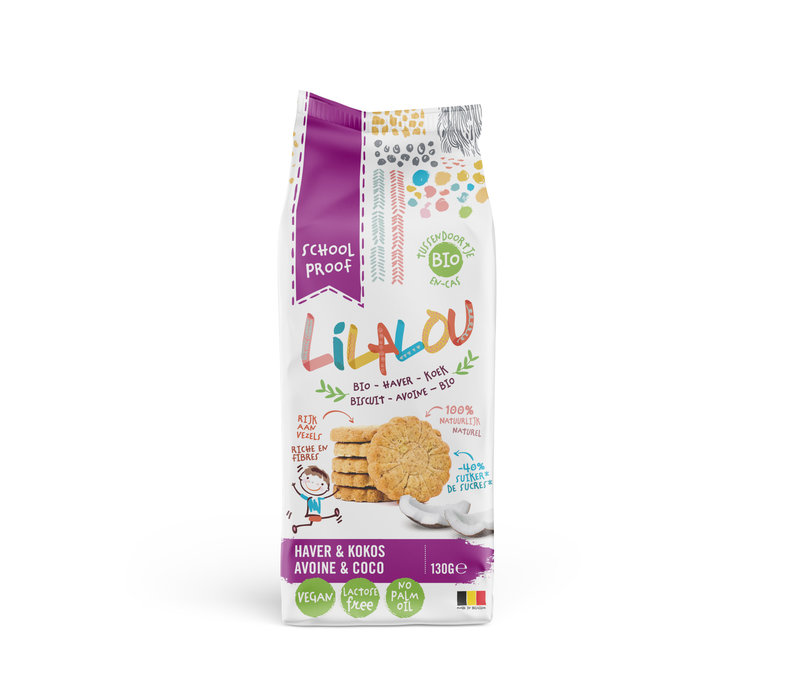 Avoine & Noix de coco biscuits (130g)  - BIO