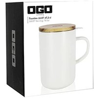 OGO - Tasse à thé avec passoire et couvercle - Blanc