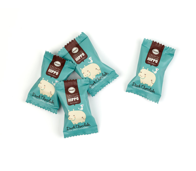 Dark Chocolate & Sea Salt Caramel Hippos (60g)