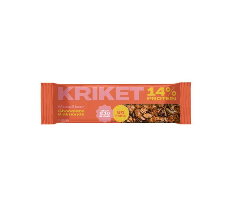 Kriket - Chocolate & Almonds Muesli bar (30g) - THT 07/2024