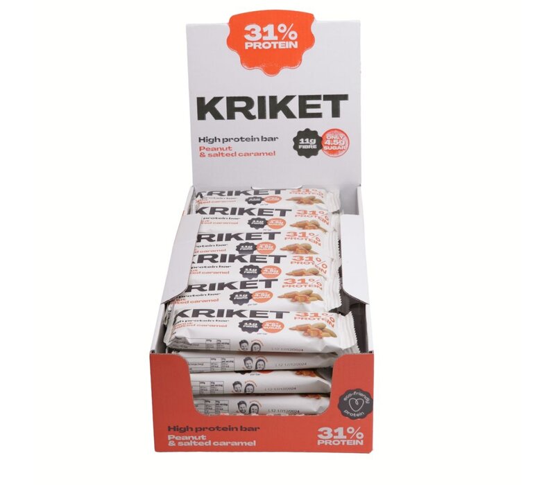 Kriket - High Protein Bar Peanut Caramel & Dark Chocolate (50g/st) - 30 bars