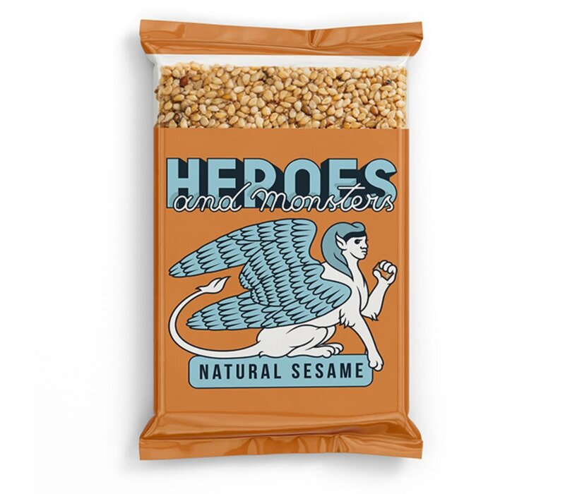 Heroes & Monsters - Natural sesame crackers (35g) BIO