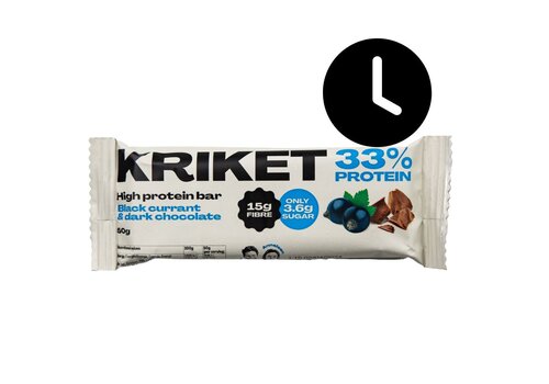 Kriket Kriket - High Protein Bar Blackcurrant & Dark Chocolate (50g) - THT 02/04/2024