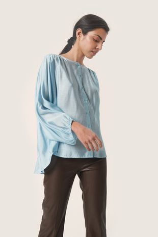 Soaked Blouse || Leodora || Corydalis Blue Soaked Blouse || Leodora || Corydalis Blue
