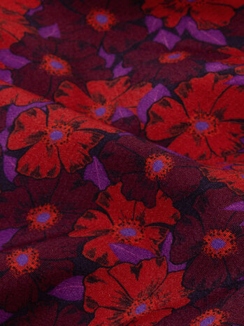 YDENCE Blouse || Alyssa || Red Pruple flower YDENCE Blouse || Alyssa || Red Pruple flower