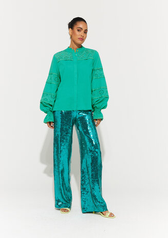 Harper & Yve Blouse || Nina-LS || Aqua Green Harper & Yve Blouse || Nina-LS || Aqua Green