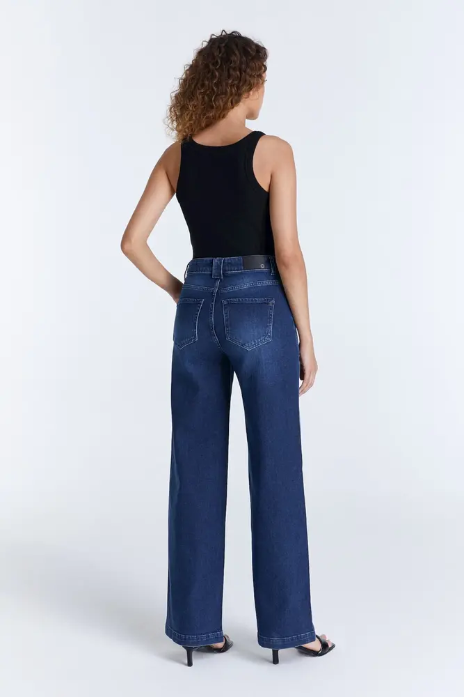 C.O.J Wide Leg jeans || Lulu || Dark blue