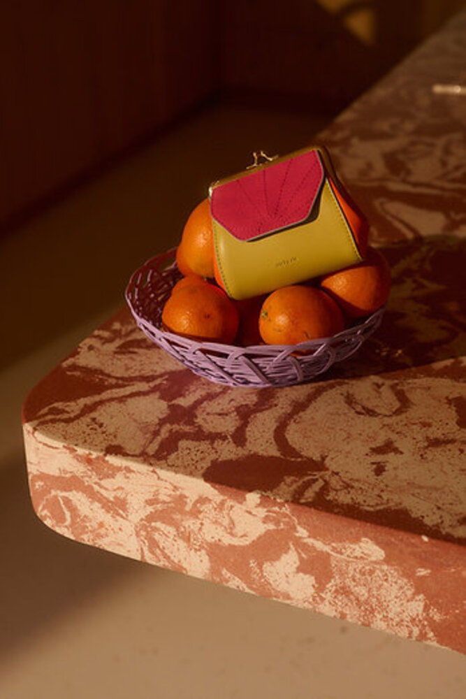 The Sticky Sis Club Portemonnee || Wallet Colore || Lemon leaf - Arancia orange - Positano purple