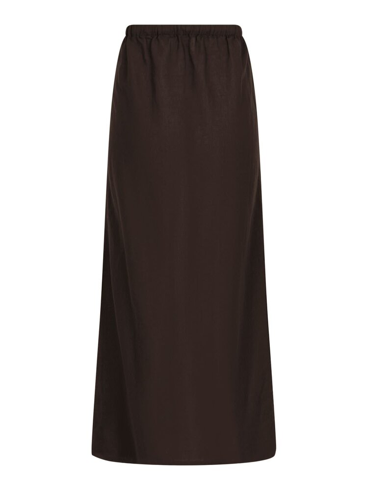 Neo Noir Rok | Noa Linen Skirt | Dark Brown