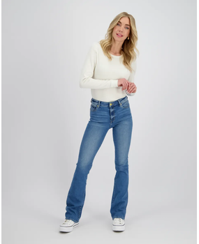 Raizzed Bootcut Jeans || Faye || Medium Blue Stone Raizzed Bootcut Jeans || Faye || Medium Blue Stone