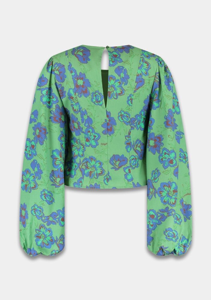 Harper & Yve Blouse || Floor - LS ||Forest Green