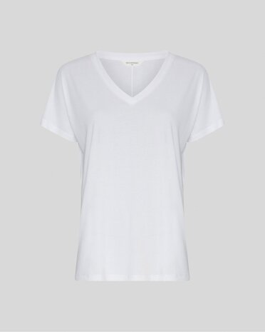 MSCH Copenhagen T-shirt || Fenya V Hals || Bright White