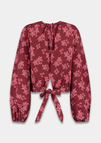 Harper & Yve Blouse || Dolly LS || Pink Star - Wine Berry