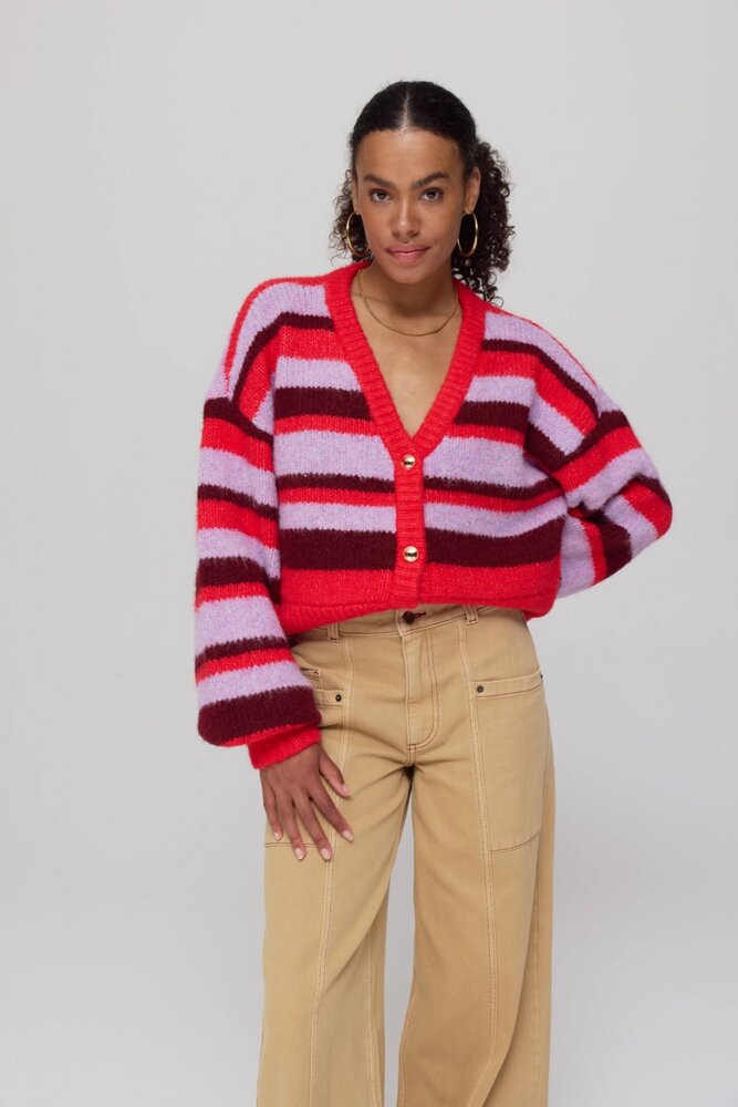 Harper & Yve Vest || Noor  || Stripe Multi Lila Love