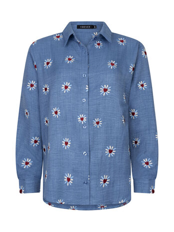 YDENCE Blouse || Gabia || Denim Blue YDENCE Blouse || Gabia || Denim Blue