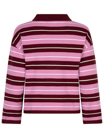 YDENCE Polo Shirt || Balou || Burgundy + Pink