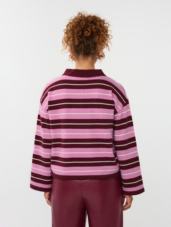 YDENCE Polo Shirt || Balou || Burgundy + Pink