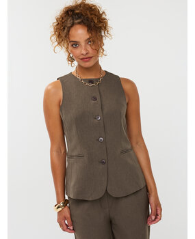 YDENCE Gilet || Mellie || Mud YDENCE Gilet || Mellie || Mud