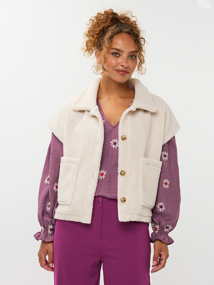 YDENCE Gilet || Rejou  || Ecru