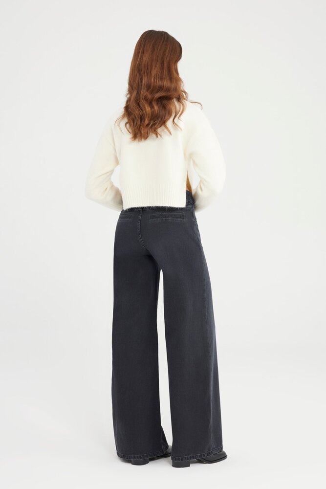 C.O.J Wide Leg jeans  || Hazel || Black