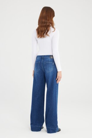 C.O.J Wid Leg Jeans || Layla || Dark Blue