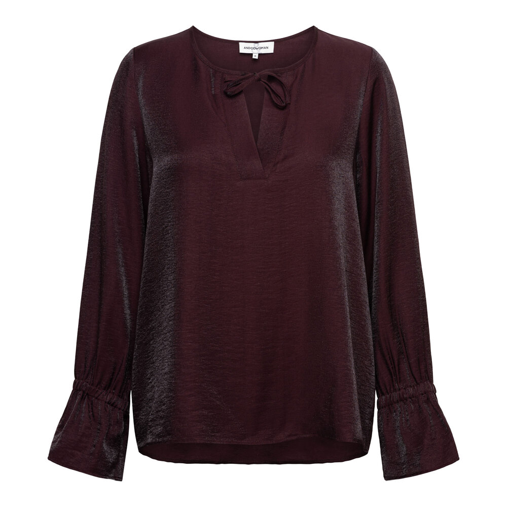 &Co women Blouse || Melina || Aubergine &Co women Blouse || Melina || Aubergine