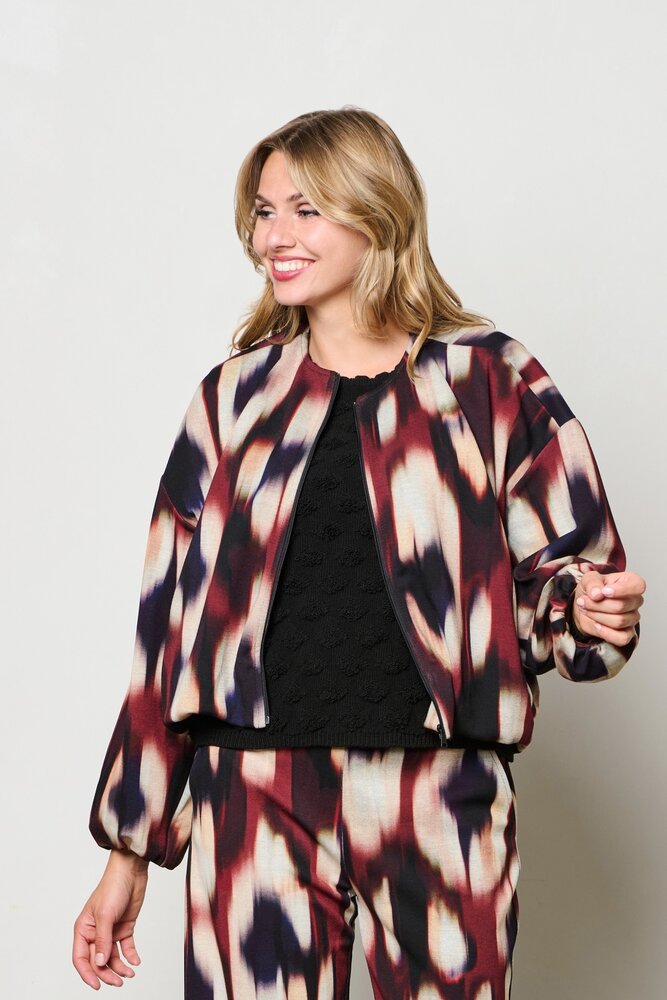 &Co women Pantalon || Dawn Faded Big || Wine Red Multi