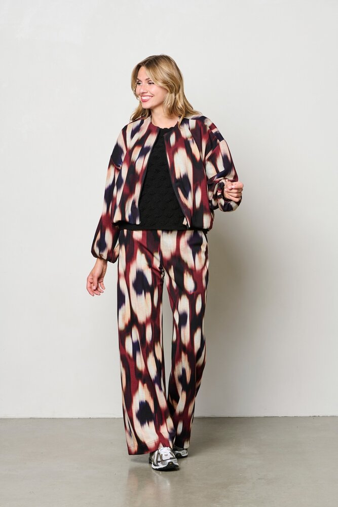 &Co women Pantalon || Dawn Faded Big || Wine Red Multi