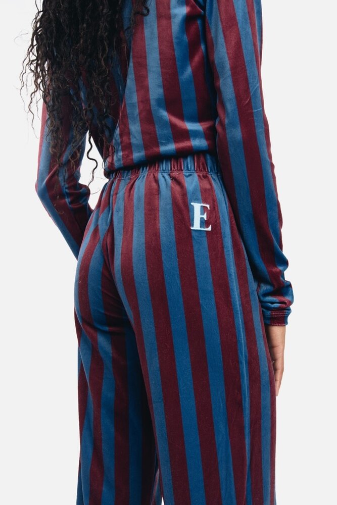 Ellastiek Amsterdam Broek || velvet Lucia pants || Streep